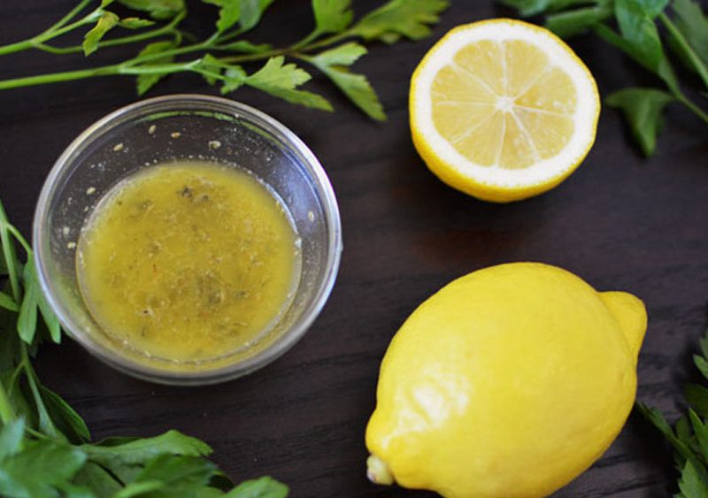 lemon juice and olive oil