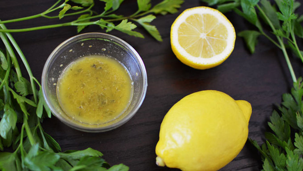 lemon juice and olive oil