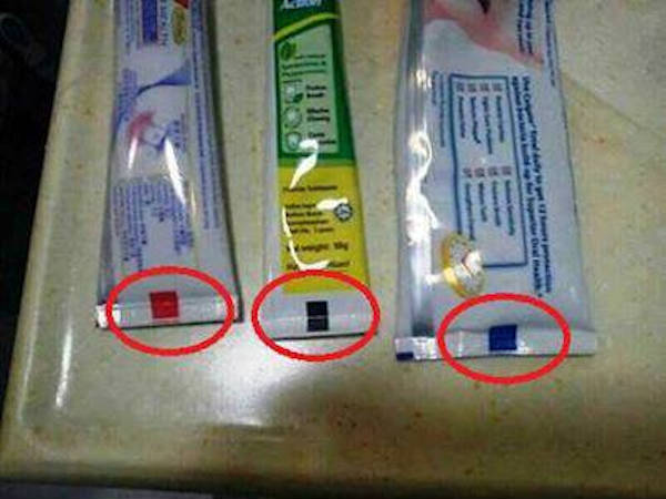 toothpaste tube marks