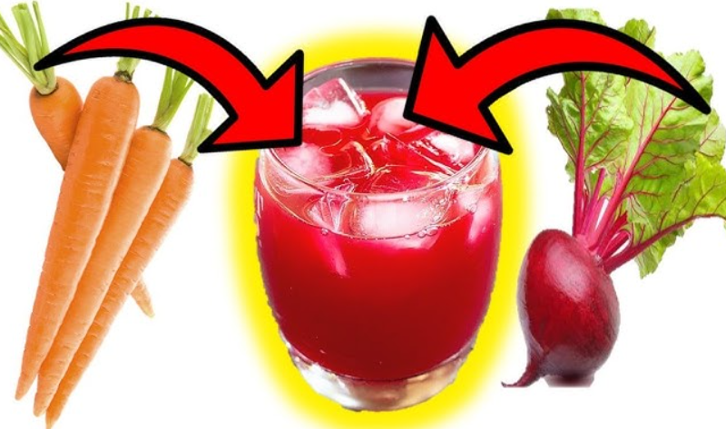 Beetroot and carrot juice